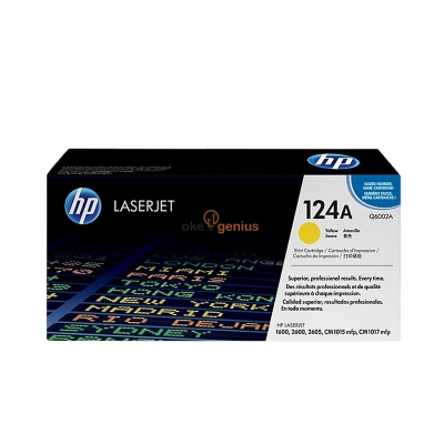 HP 124A Yellow Original LaserJet Toner Cartridge (Q6002A)
