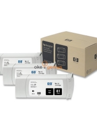 HP 81 Black Dye 3 Pack Ink Cartridge  [C5066A]