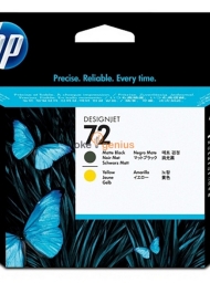 HP 72 MATTE BLACK & YELLOW PRINTHEAD [C9384A]
