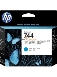 HP 744 PhotoBalck & Cyan Print head [F9J86A]