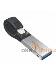 iXpand flash drive, SDIX30N 128GB, Grey, iOS, USB 3.0, 2Y