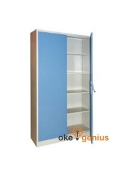 File Cabinet 4 Shelf 4 Door Swing Blue