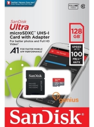 Micro SDHC 128GB Class 10 UHS-I (adapter)